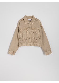 Reserved - Jeansowa kurtka - beżowy ze sklepu Reserved w kategorii Kurtki damskie - zdjęcie 174611545