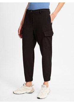 MAC Damskie spodnie cargo - Rahel Kobiety czarny jednolity ze sklepu vangraaf w kategorii Spodnie damskie - zdjęcie 174613099