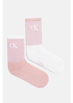 Calvin Klein Jeans skarpetki 2-pack damskie kolor różowy 701229467 ze sklepu ANSWEAR.com w kategorii Skarpetki damskie - zdjęcie 174617886