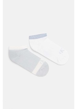 Calvin Klein Jeans skarpetki 2-pack damskie kolor niebieski 701230600 ze sklepu ANSWEAR.com w kategorii Skarpetki damskie - zdjęcie 174617896