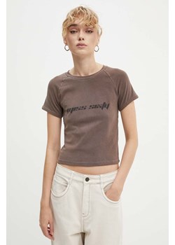 Miss Sixty t-shirt damski kolor brązowy 6L3SJ5390000 ze sklepu ANSWEAR.com w kategorii Bluzki damskie - zdjęcie 174618509