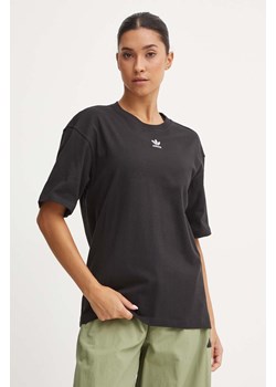 adidas Originals t-shirt bawełniany damski kolor czarny IY7321 ze sklepu ANSWEAR.com w kategorii Bluzki damskie - zdjęcie 174618515