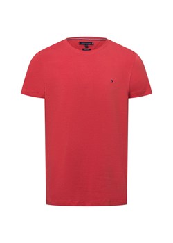 Tommy Hilfiger T-shirt męski Mężczyźni Dżersej koniakowy jednolity ze sklepu vangraaf w kategorii T-shirty męskie - zdjęcie 174619295