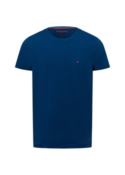 Tommy Hilfiger T-shirt męski Mężczyźni Dżersej niebieski jednolity ze sklepu vangraaf w kategorii T-shirty męskie - zdjęcie 174619296