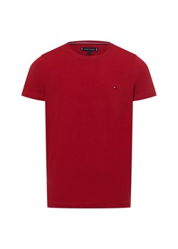 Tommy Hilfiger T-shirt męski Mężczyźni Dżersej czerwony jednolity ze sklepu vangraaf w kategorii T-shirty męskie - zdjęcie 174619298