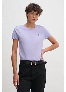 Polo Ralph Lauren t-shirt damski kolor fioletowy 211891673 ze sklepu ANSWEAR.com w kategorii Bluzki damskie - zdjęcie 174620368
