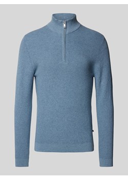 Sweter z dzianiny ze stójką model ‘lagoon’ ze sklepu Peek&Cloppenburg  w kategorii Swetry męskie - zdjęcie 174621138