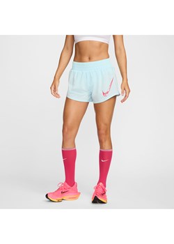 Damskie spodenki ze średnim stanem, wszytą bielizną i grafiką Dri-FIT Nike One - Niebieski ze sklepu Nike poland w kategorii Szorty - zdjęcie 174621375