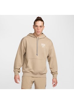 Męska dzianinowa bluza z kapturem do biegania Dri-FIT Nike Trail - Brązowy ze sklepu Nike poland w kategorii Bluzy męskie - zdjęcie 174621415