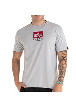 Koszulka Alpha Industries Satin Logo 148513666 - szara ze sklepu streetstyle24.pl w kategorii T-shirty męskie - zdjęcie 174622399