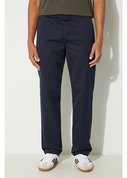 Carhartt WIP spodnie Master Pant męskie kolor granatowy proste I034233.1C02 ze sklepu PRM w kategorii Spodnie męskie - zdjęcie 174626938