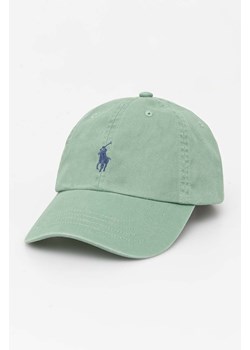 Polo Ralph Lauren czapka z daszkiem bawełniana kolor zielony z aplikacją 710667709 ze sklepu PRM w kategorii Czapki z daszkiem damskie - zdjęcie 174626958