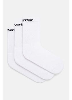 thisisneverthat skarpetki SP-Logo Socks 3-Pack męskie kolor biały TN241WUNSO01 ze sklepu PRM w kategorii Skarpetki męskie - zdjęcie 174626966