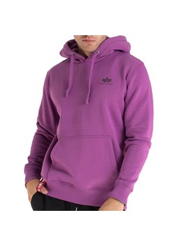 Bluza Alpha Industries Basic Hoody Small Logo 196318677 - fioletowa ze sklepu streetstyle24.pl w kategorii Bluzy męskie - zdjęcie 174626985