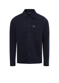 Fred Perry Koszula męska Mężczyźni Regular Fit Bawełna granatowy jednolity ze sklepu vangraaf w kategorii Koszule męskie - zdjęcie 174629497