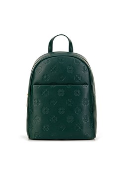 Damski plecak skórzany w monogram ciemny zielony ze sklepu WITTCHEN w kategorii Plecaki - zdjęcie 174629638