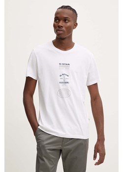 G-Star Raw t-shirt bawełniany męski kolor biały z nadrukiem D25083-C506 ze sklepu ANSWEAR.com w kategorii T-shirty męskie - zdjęcie 174638175