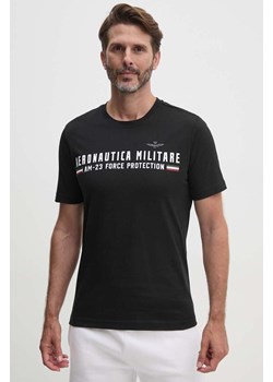 Aeronautica Militare t-shirt bawełniany męski kolor czarny z nadrukiem ze sklepu ANSWEAR.com w kategorii T-shirty męskie - zdjęcie 174638239