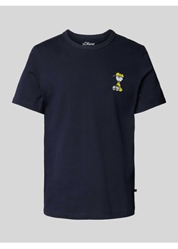 T-shirt z prążkowanym,okrągłym dekoltem model ‘Peanuts’ ze sklepu Peek&Cloppenburg  w kategorii T-shirty męskie - zdjęcie 174638318