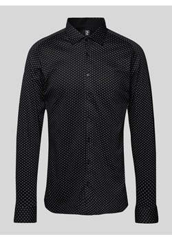 Koszula biznesowa o kroju slim fit z kołnierzykiem typu kent ze sklepu Peek&Cloppenburg  w kategorii Koszule męskie - zdjęcie 174638399