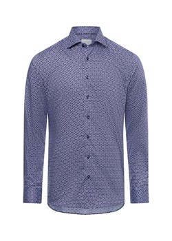 Eterna Slim Fit Koszula męska - non-iron Mężczyźni Slim Fit Bawełna granatowy wzorzysty ze sklepu vangraaf w kategorii Koszule męskie - zdjęcie 174639856