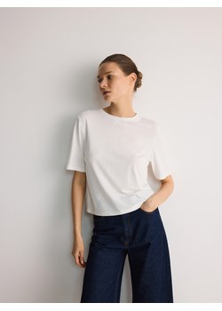 Reserved - T-shirt z modalem - biały ze sklepu Reserved w kategorii Bluzki damskie - zdjęcie 174641225
