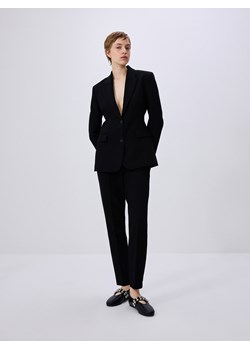 Reserved - Spodnie cygaretki z wysokim stanem - czarny ze sklepu Reserved w kategorii Spodnie damskie - zdjęcie 174641609