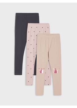 Sinsay - Legginsy 3 pack - różowy ze sklepu Sinsay w kategorii Spodnie dziewczęce - zdjęcie 174642726