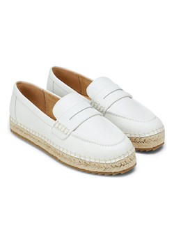 Marc O&apos;Polo Shoes Skórzane espadryle w kolorze białym ze sklepu Limango Polska w kategorii Espadryle damskie - zdjęcie 174644439