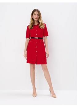 Mohito - Koszulowa czerwona sukienka mini - czerwony ze sklepu Mohito w kategorii Sukienki - zdjęcie 174644629
