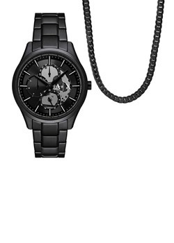 Armani Exchange zegarek i naszyjnik kolor czarny AX7160SET ze sklepu ANSWEAR.com w kategorii Zegarki - zdjęcie 174646266