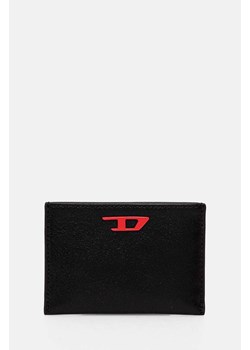 Diesel etui na karty skórzane RAVE CARD CASE kolor czarny X09904.P3738 ze sklepu ANSWEAR.com w kategorii Etui - zdjęcie 174646375