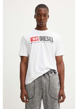 Diesel t-shirt bawełniany T-ADJUST-K14 męski kolor biały z nadrukiem A15025.0GRAI ze sklepu ANSWEAR.com w kategorii T-shirty męskie - zdjęcie 174646445