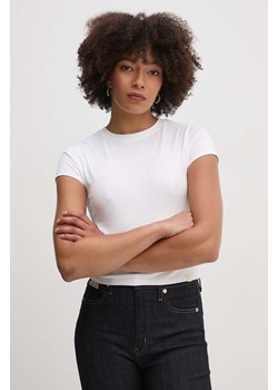 Calvin Klein Jeans t-shirt bawełniany damski kolor biały J20J224654 ze sklepu ANSWEAR.com w kategorii Bluzki damskie - zdjęcie 174647666