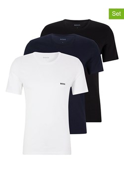 Hugo Boss Koszulki (3 szt.) w kolorze białym, granatowym i czarnym ze sklepu Limango Polska w kategorii T-shirty męskie - zdjęcie 174648745