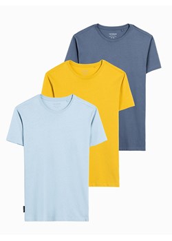 Zestaw koszulek bawełnianych BASIC 3-pak - mix V18 Z30 ze sklepu ombre w kategorii T-shirty męskie - zdjęcie 174654609