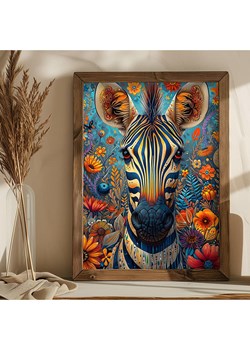 HanahHome Druk artystyczny w kolorze brązowym ze wzorem w ramce - 35 x 47 cm ze sklepu Limango Polska w kategorii Obrazy - zdjęcie 174656038