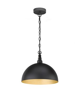 FISCHER &amp; HONSEL Lampa wisząca w kolorze czarnym - Ø 35 cm ze sklepu Limango Polska w kategorii Oświetlenie - zdjęcie 174657107