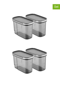 Violeta Home Pojemniki (4 szt.) w kolorze szarym - 1,25 l ze sklepu Limango Polska w kategorii Pojemniki kuchenne - zdjęcie 174657177