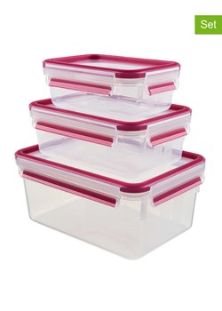Emsa Pojemniki (3 szt.) &quot;Clip &amp; Close&quot; w kolorze czerwonym na żywność ze sklepu Limango Polska w kategorii Pojemniki kuchenne - zdjęcie 174657248