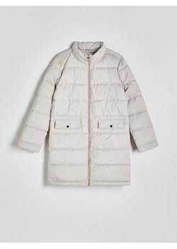 Reserved - Pikowany płaszcz light padded - beżowy ze sklepu Reserved w kategorii Płaszcze damskie - zdjęcie 174658255