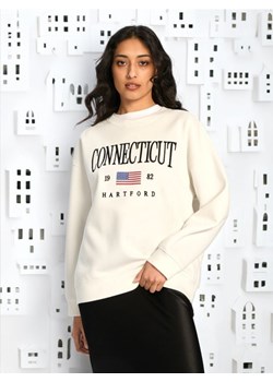 Sinsay - Bluza z długim rękawem - kremowy ze sklepu Sinsay w kategorii Bluzy damskie - zdjęcie 174659998