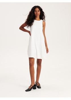 Reserved - Trapezowa sukienka mini - biały ze sklepu Reserved w kategorii Sukienki - zdjęcie 174661565
