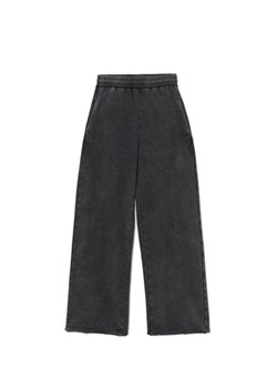 Cropp - Ciemnoszare spodnie wide leg - szary ze sklepu Cropp w kategorii Spodnie damskie - zdjęcie 174662287