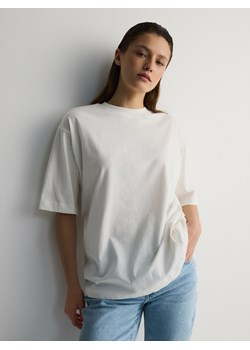 Reserved - T-shirt oversize - złamana biel ze sklepu Reserved w kategorii Bluzki damskie - zdjęcie 174669536