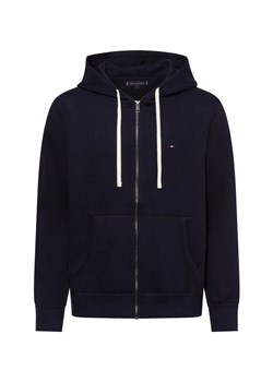 Tommy Hilfiger Bluza męska Mężczyźni Bawełna granatowy jednolity ze sklepu vangraaf w kategorii Bluzy męskie - zdjęcie 174670498