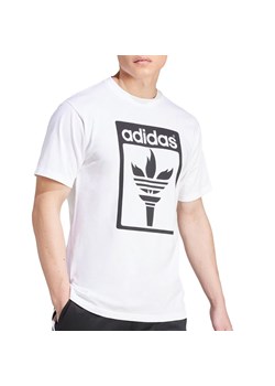 Koszulka adidas Originals Trefoil Torch JJ1218 - biała ze sklepu streetstyle24.pl w kategorii T-shirty męskie - zdjęcie 174673416