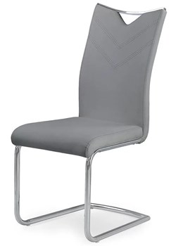 Popielate minimalistyczne metalowe krzesło na płozach T1-S72 - id: 1294 - marki Profeos - 174673559 Popielate minimalistyczne metalowe krzesło na płozach T1-S72 ze sklepu Edinos.pl w kategorii Krzesła - zdjęcie 174673559