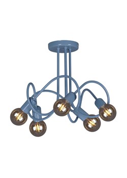 Niebieska młodzieżowa lampa sufitowa loft - S549-Nelia ze sklepu Edinos.pl w kategorii Lampy sufitowe - zdjęcie 174675768