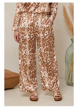 Curvy Lady Spodnie w kolorze karmelowo-kremowym ze sklepu Limango Polska w kategorii Spodnie damskie - zdjęcie 174677548